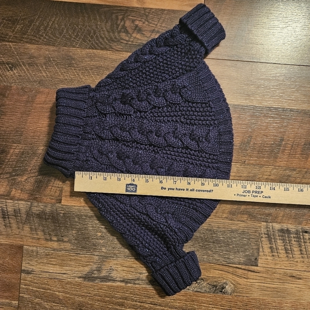Osh Kosh B'Gosh Baby Girl Navy Blue Cable Knit Sweater Size 9 Months - Picture 5 of 8